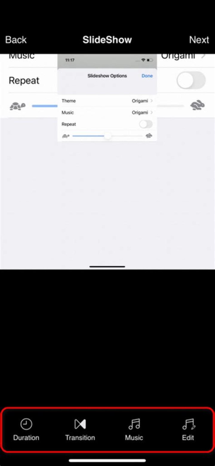 How to make a slideshow on iphone