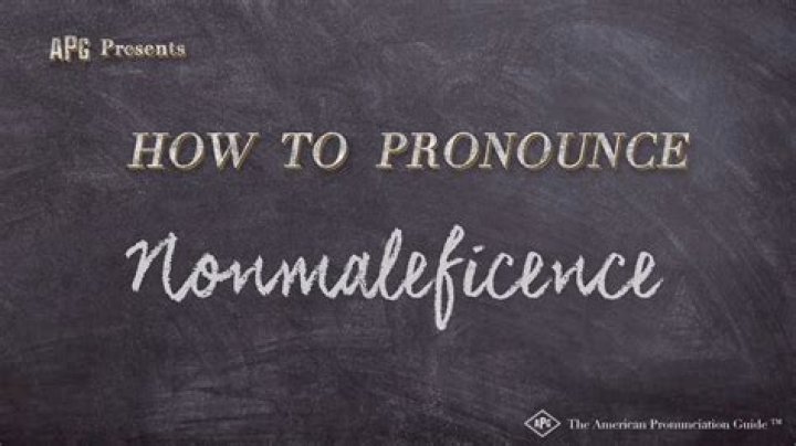How to pronounce nonmaleficence